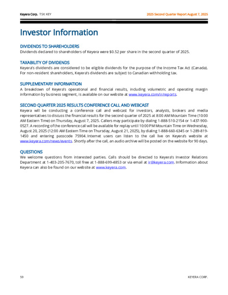2Q 2025 Report – Keyera Corp. – slide 59