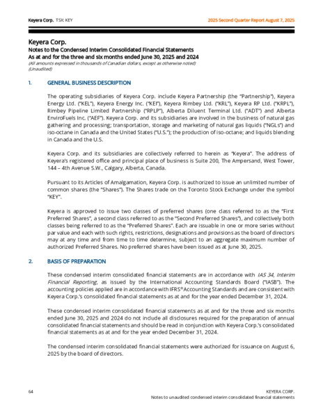 2Q 2025 Report – Keyera Corp. – slide 64