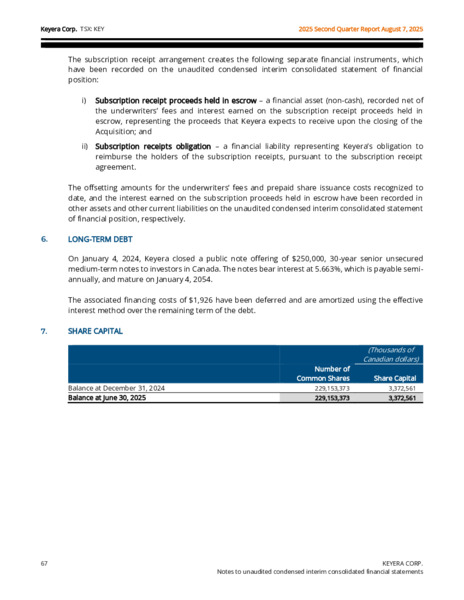 2Q 2025 Report – Keyera Corp. – slide 67