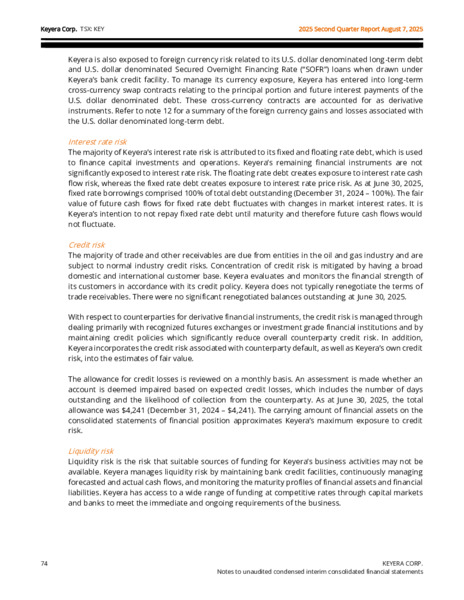 2Q 2025 Report – Keyera Corp. – slide 74