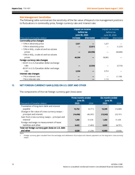 2Q 2025 Report – Keyera Corp. – slide 75