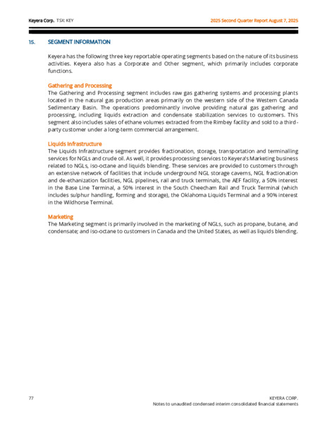 2Q 2025 Report – Keyera Corp. – slide 77