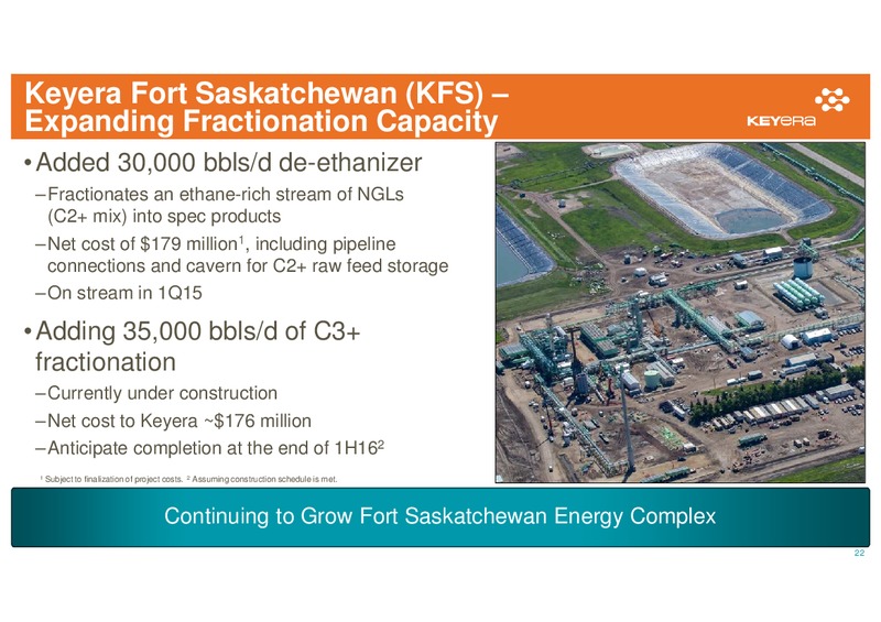 August 2015 Investor Presentation – Keyera Corp. – slide 21