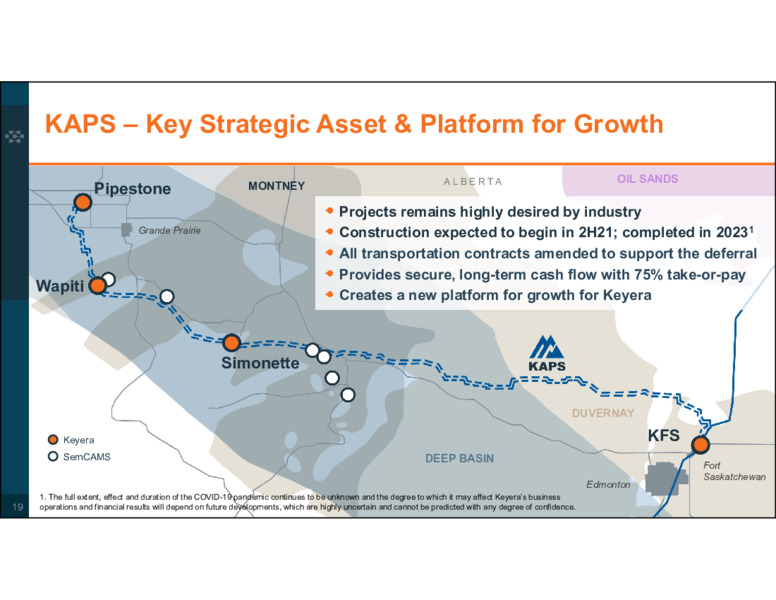 Corporate Profile August 2020 – Keyera Corp. – slide 19