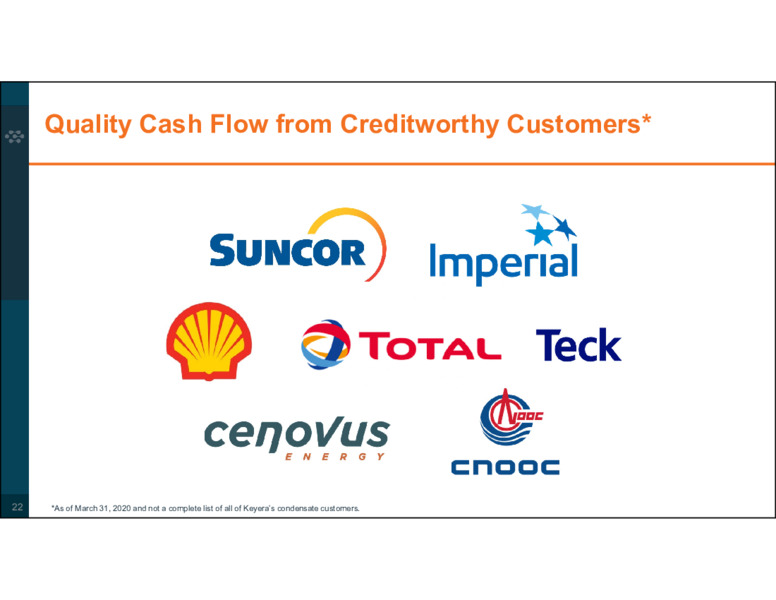 Corporate Profile August 2020 – Keyera Corp. – slide 22