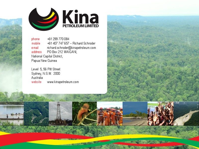 NOVEMBER 2011 INVESTOR PRESENTATION – Kina Petroleum and Minerals Corp. – slide 27