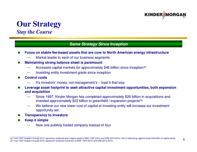 JP Morgan Energy Infrastructure Forum – KINDER MORGAN MANAGEMENT LLC – slide 4