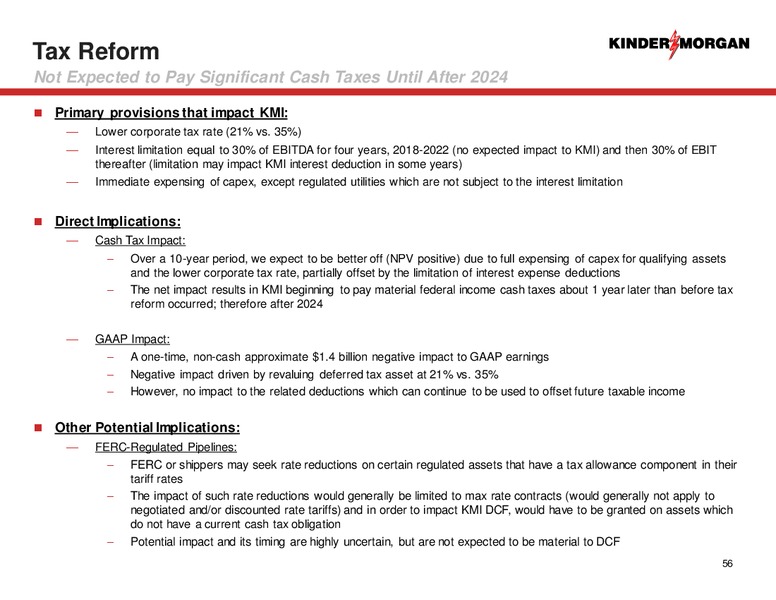 2018 Analyst Day – Kinder Morgan, Inc. – slide 54