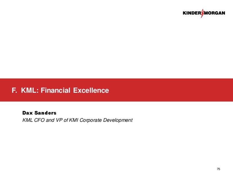 2018 Analyst Day – Kinder Morgan, Inc. – slide 73