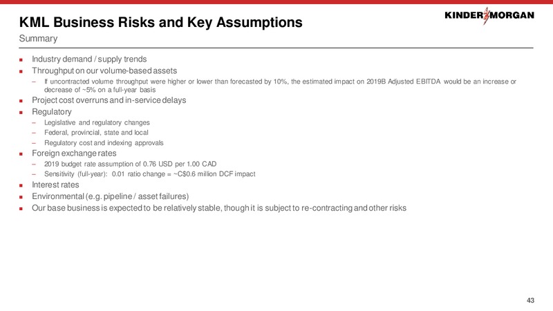 February 2019 Investor Presentation – Kinder Morgan, Inc. – slide 41