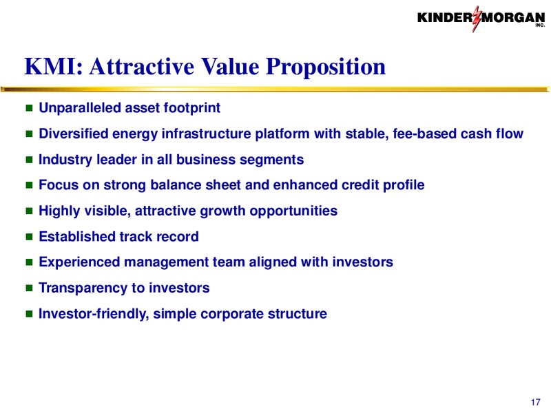Credit Suisse Energy Summit – Kinder Morgan, Inc. – slide 16