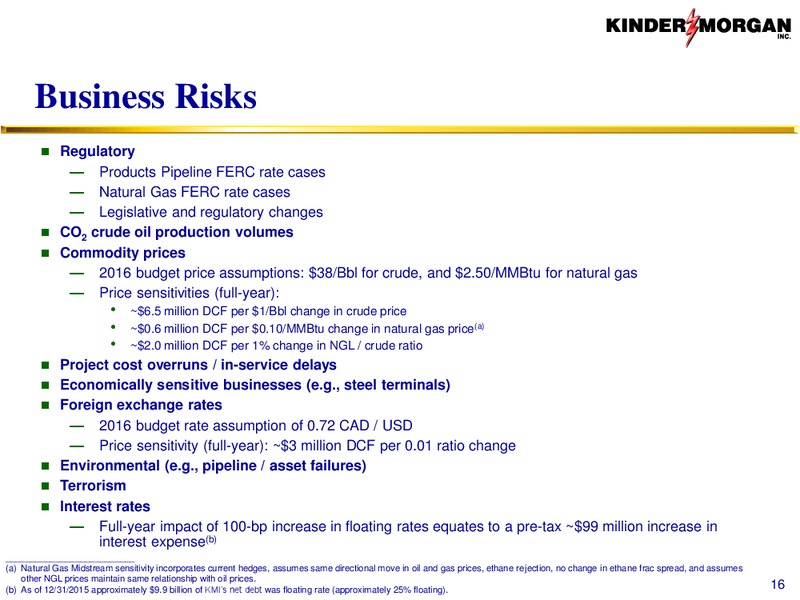 Barclays IG Energy & Pipeline Conference – Kinder Morgan, Inc. – slide 15
