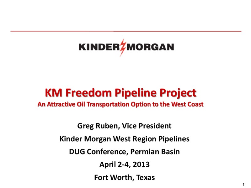 DUG PERMIAN BASIN CONFERENCE – Kinder Morgan, Inc. – slide 1