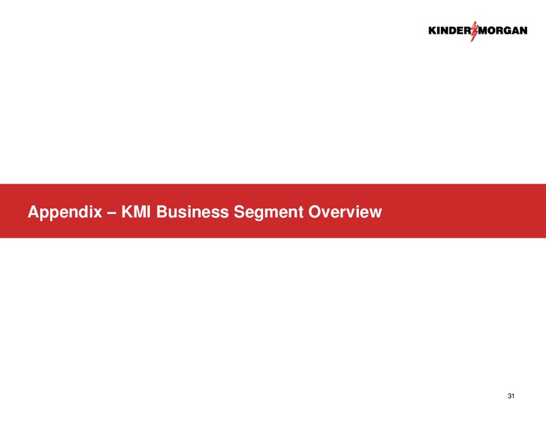1Q 2018 Earnings Presentation – Kinder Morgan, Inc. – slide 30