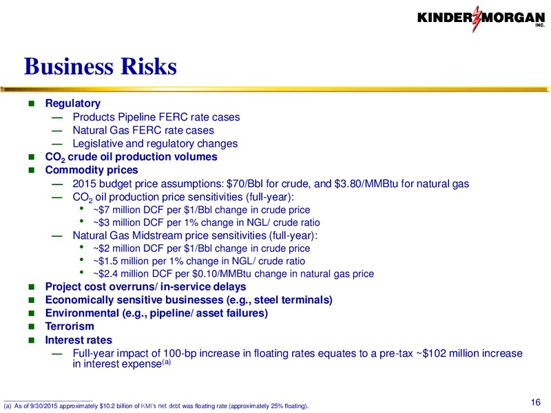 BAML Merrill Lynch 2015 Global Energy Conference – Kinder Morgan, Inc. – slide 15
