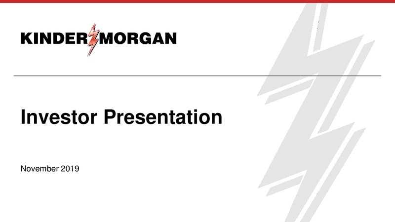 November 2019 Investor Presentation – Kinder Morgan, Inc. – slide 1