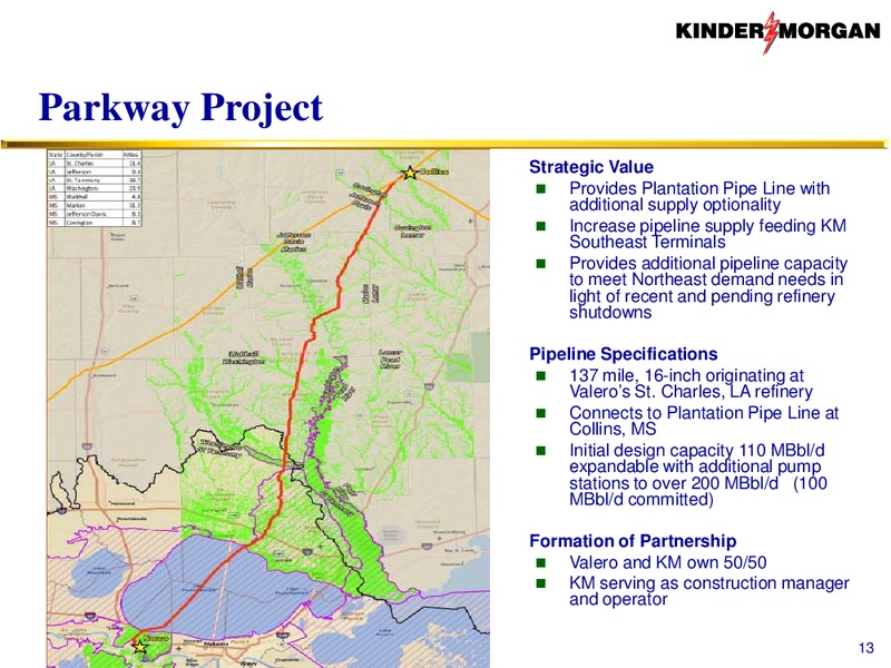 Products Pipelines – Kinder Morgan Production Company Lp – slide 13