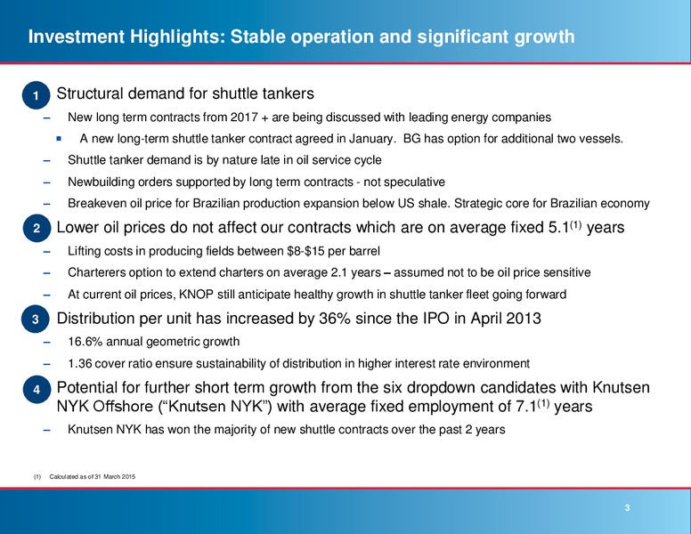MAY 2015 INVESTOR PRESENTATION – Knot Offshore Partners Lp – slide 2