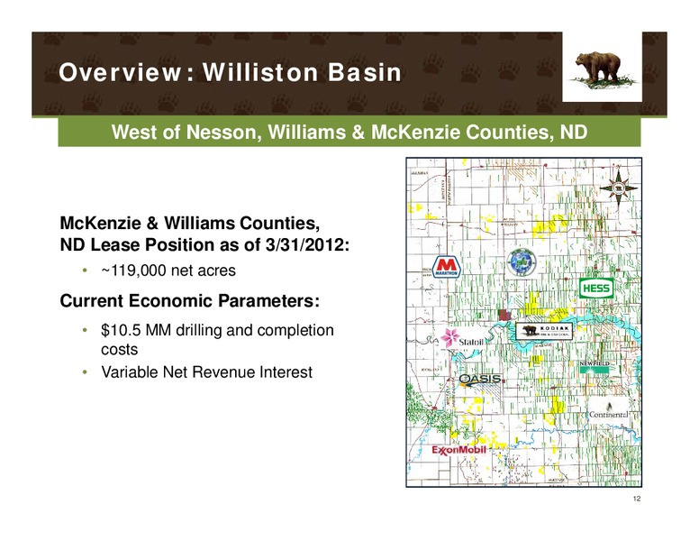 JUNE 2012 INVESTOR PRESENTATION – Kodiak Oil & Gas Corp. – slide 11