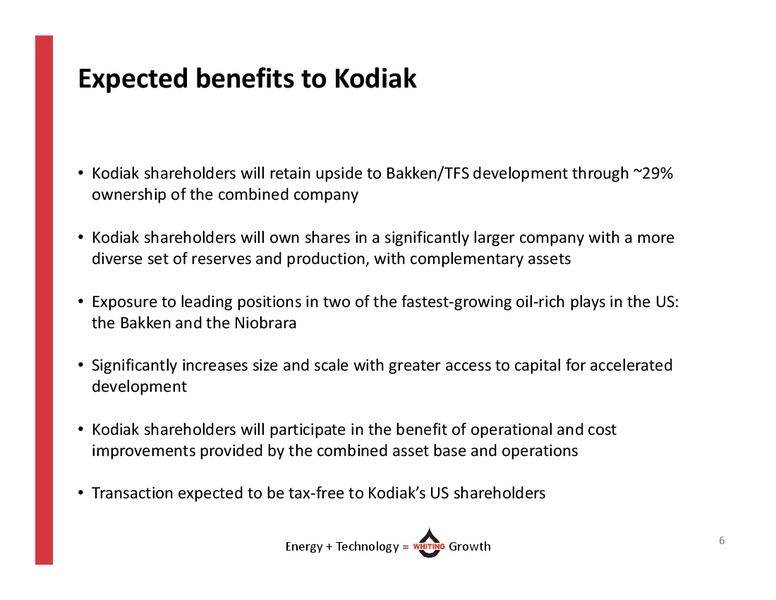 Kodiak Acquisition Presentation – Kodiak Oil & Gas Corp. – slide 5