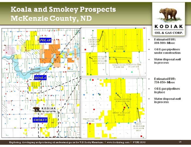 Wells Fargo Securities 10th Annual Pipeline MLP and Energy Symposium – Kodiak Oil & Gas Corp. – slide 15