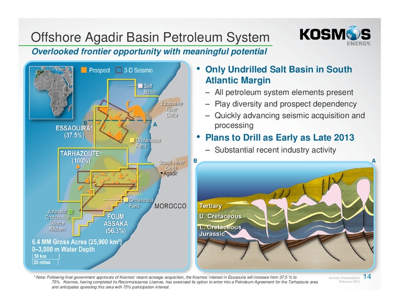 February 2013 Investor Presentation – Kosmos Energy – slide 14