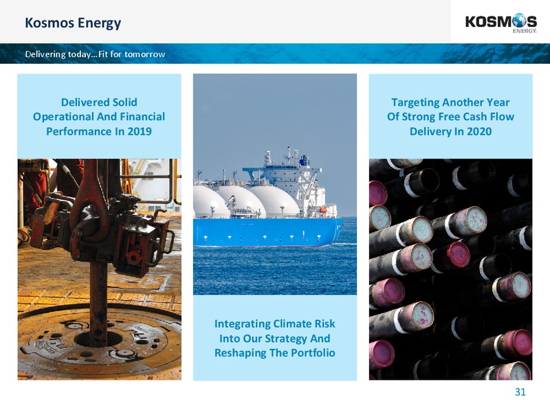 4Q FY 2019 Results – Kosmos Energy – slide 31