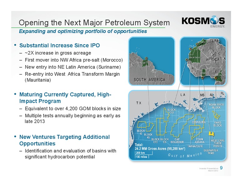 Howard Weil Energy Conference – Kosmos Energy – slide 9