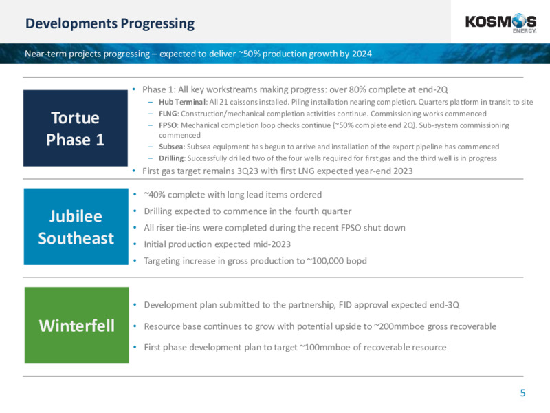 2Q 2022 Earnings Presentation – Kosmos Energy – slide 4