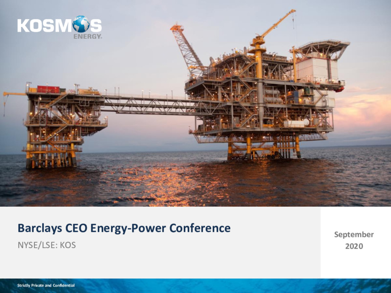 Barclays CEO Energy Power Conference – Kosmos Energy – slide 1