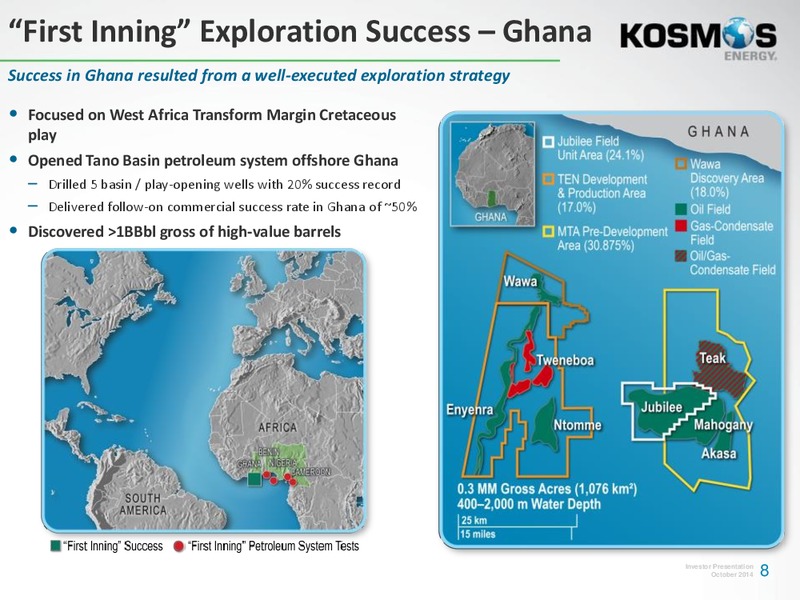 RBC International Oil & Gas Conference – Kosmos Energy – slide 7