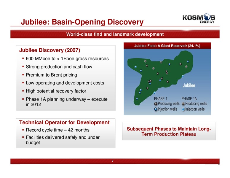 November 2011 Investor Presentation – Kosmos Energy – slide 9