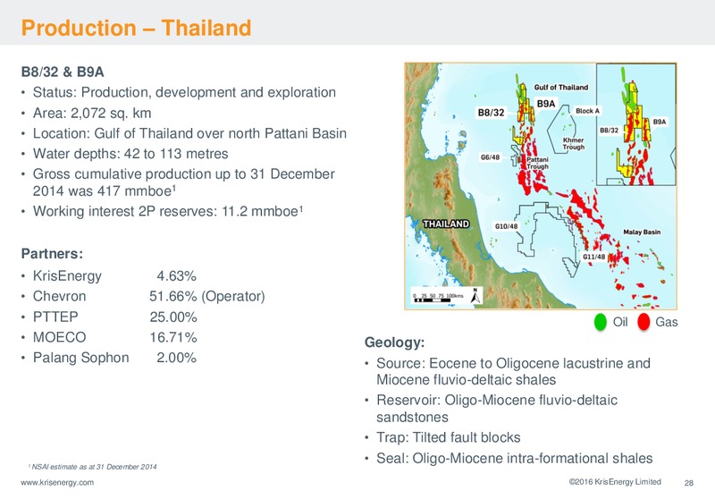 January 2016 Corporate Presentation – Krisenergy Ltd. – slide 25