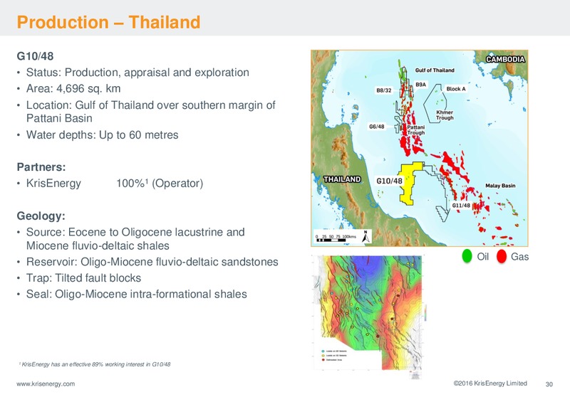January 2016 Corporate Presentation – Krisenergy Ltd. – slide 27
