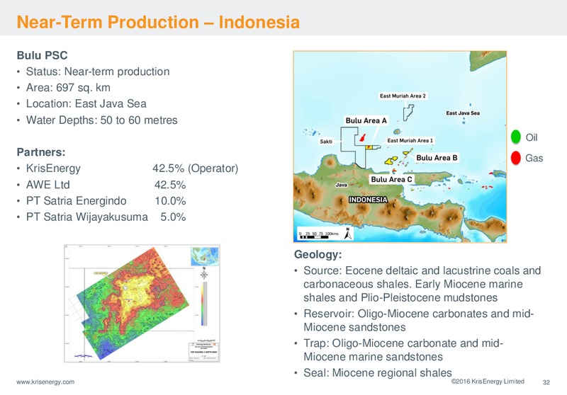 January 2016 Corporate Presentation – Krisenergy Ltd. – slide 29