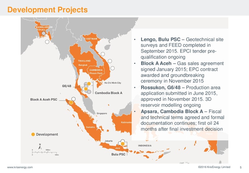 FY 2015 Investor Forum – Krisenergy Ltd. – slide 4