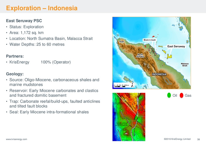 May 2016 Corporate Presentation – Krisenergy Ltd. – slide 37