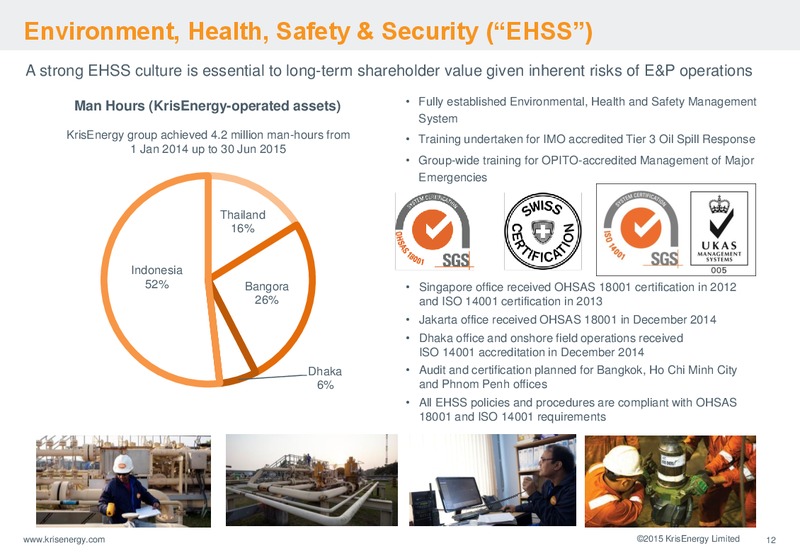 September 2015 Corporate Presentation – Krisenergy Ltd. – slide 12