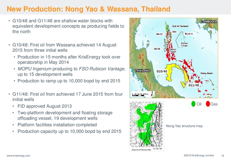 September 2015 Corporate Presentation – Krisenergy Ltd. – slide 15