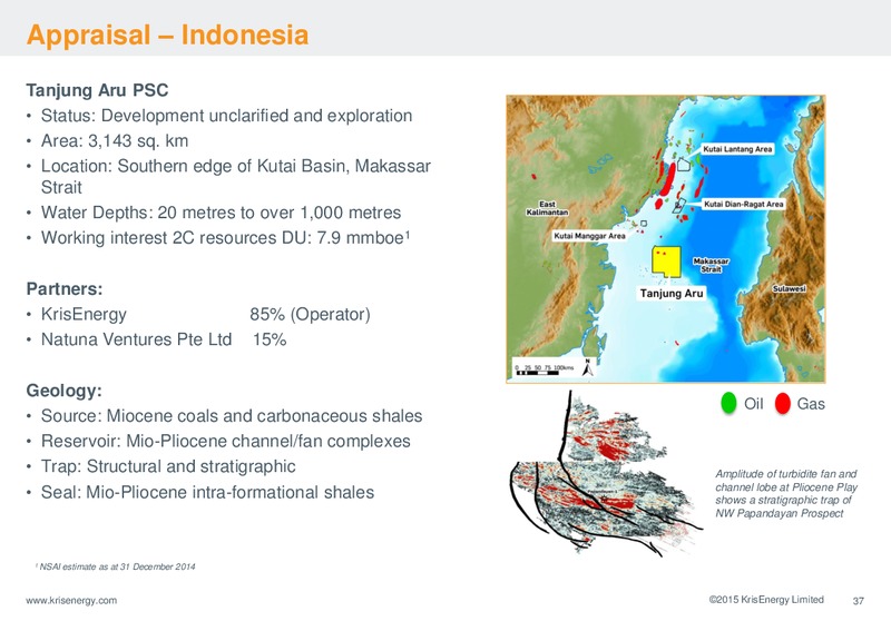 November 2015 Corporate Presenation – Krisenergy Ltd. – slide 37