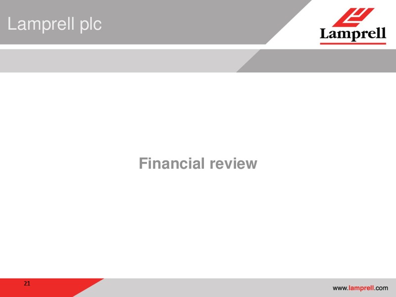 MARCH 2012 PRELIMINARY RESULTS – Lamprell Plc – slide 21