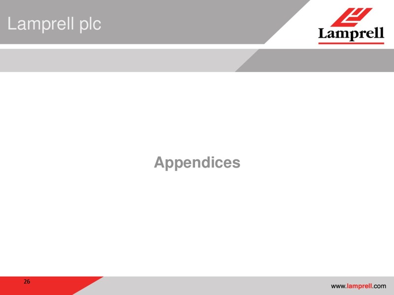 MARCH 2012 PRELIMINARY RESULTS – Lamprell Plc – slide 26