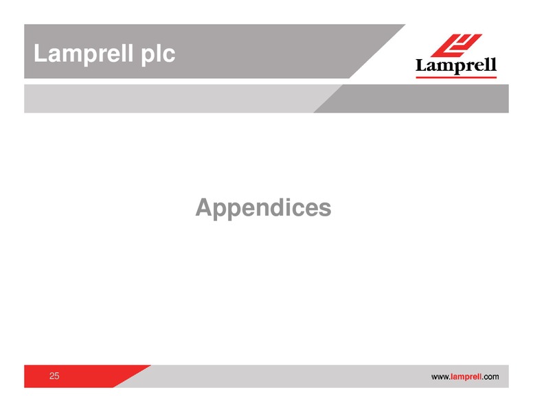 INTERIM RESULTS 2010 – Lamprell Plc – slide 25