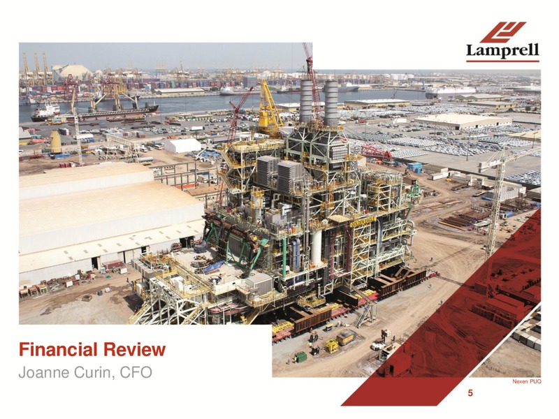 AUGUST 2014 INTERIM RESULTS – Lamprell Plc – slide 5