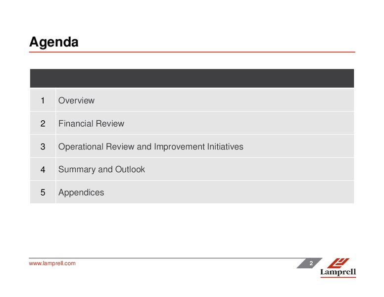 INTERIM RESULTS – Lamprell Plc – slide 2