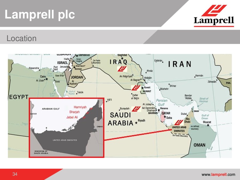 AUGUST 2011 INTERIM PRESENTATION – Lamprell Plc – slide 34