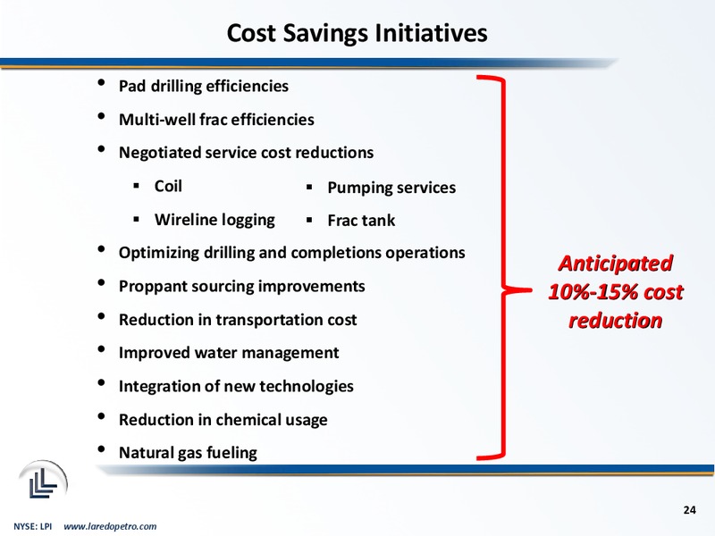 January 2014 Corporate Presentation – Laredo Petroleum Inc. – slide 23