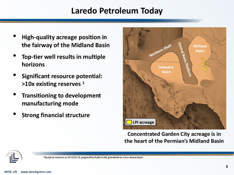 February 2014 Corporate Presentation – Laredo Petroleum Inc. – slide 2