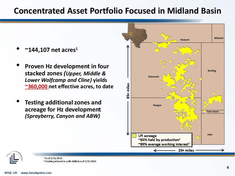 Investor Presentation – Laredo Petroleum Inc. – slide 3