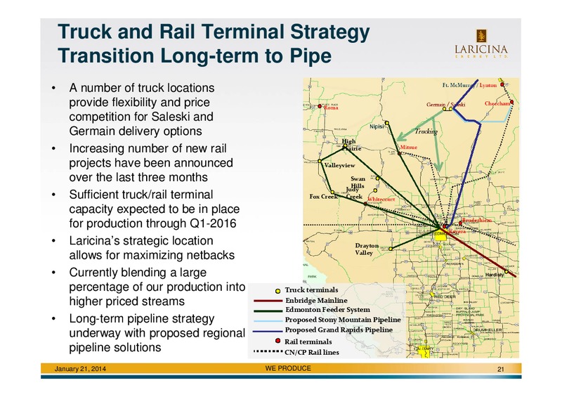 Peters & CoLimited Lake Louise Conference – Laricina Energy Ltd – slide 21
